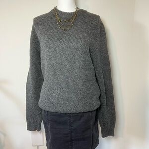 L.L.Bean 100% Lambswool‎ Crewneck Sweater Heather Gray 🐑🩶